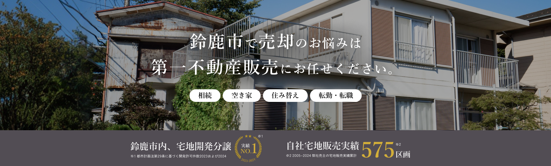 鈴鹿市で売却のお悩みは第一不動産販売にお任せください。